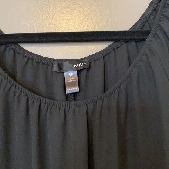 AQUA Tie front off the shoulder top - Picture 3 of 4